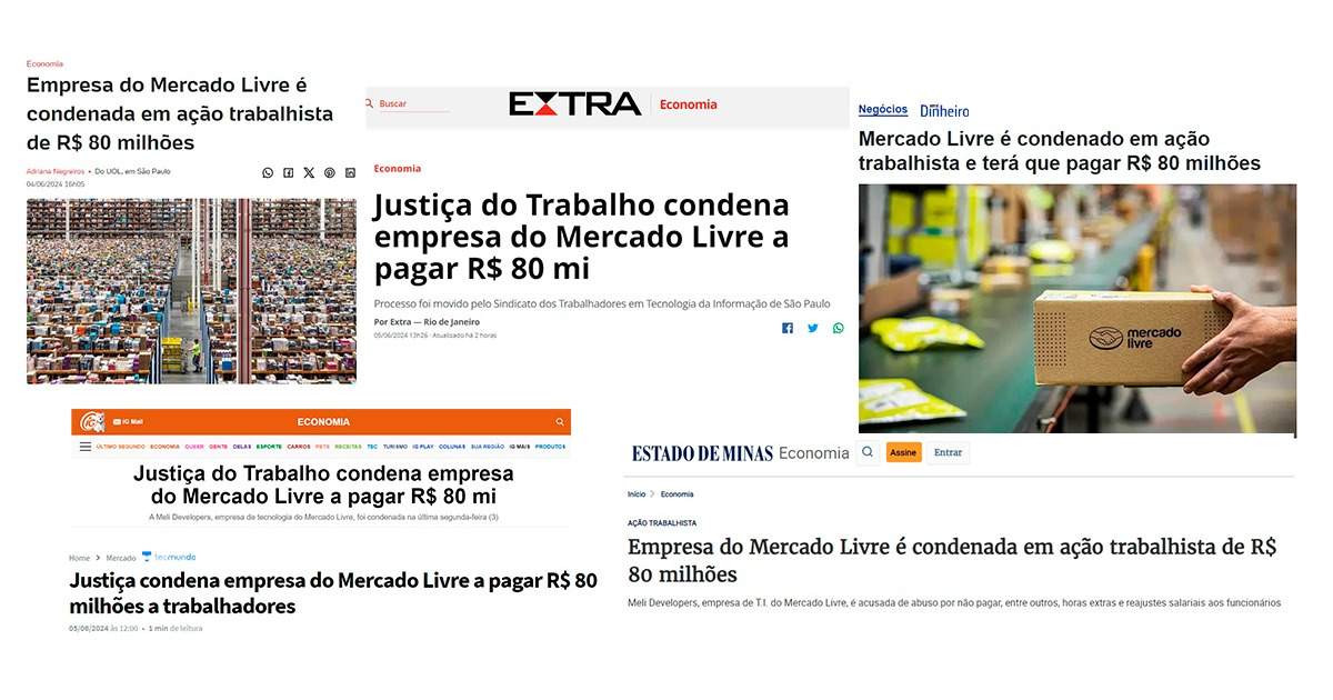 Condenação de empresa de TI do Mercado Livre ganha repercussão nacional; ação é do Sindpd